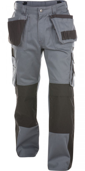 Dassy Zweifarbige Arbeitshose mit Holstertaschen und Kniepolstertaschen Seattle PESCO61 Zementgrau/Schwarz