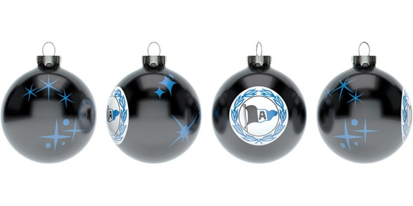 Arminia Bielefeld Christbaumkugeln 4er-Set Fussball Blau