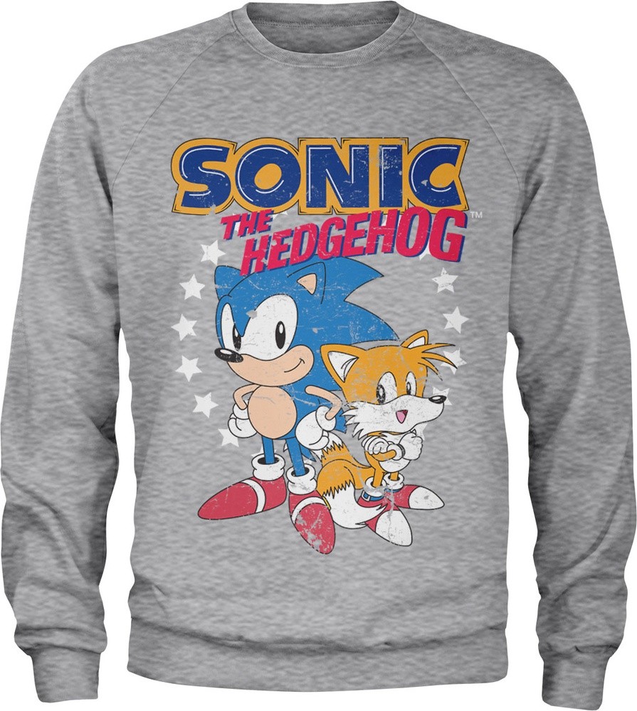 Sonic The Hedgehog Sonic & Tails Sweatshirt Heather-Grey | Hoodies ...