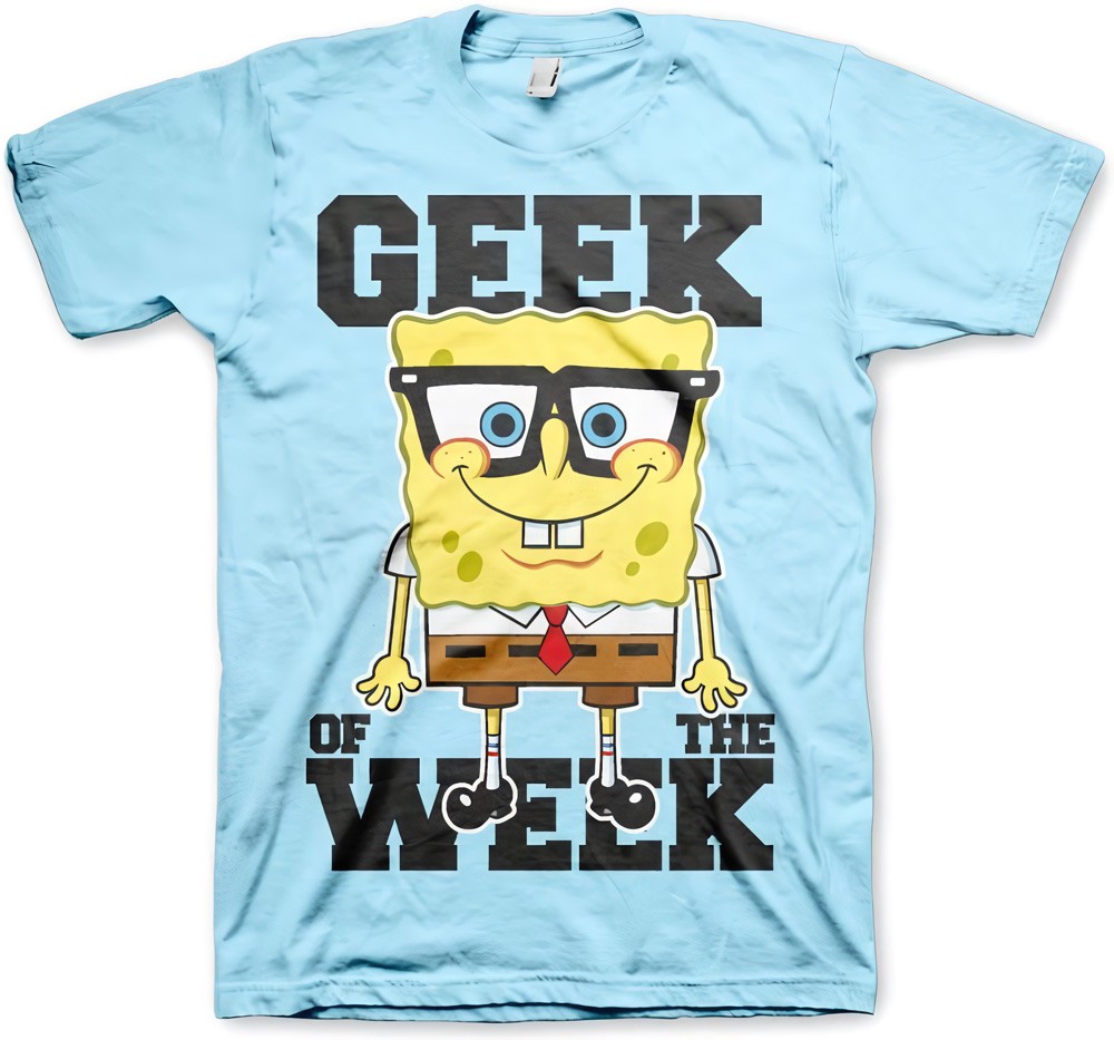 SpongeBob SquarePants Geek Of The Week T-Shirt Skyblue - Herren / Unisex