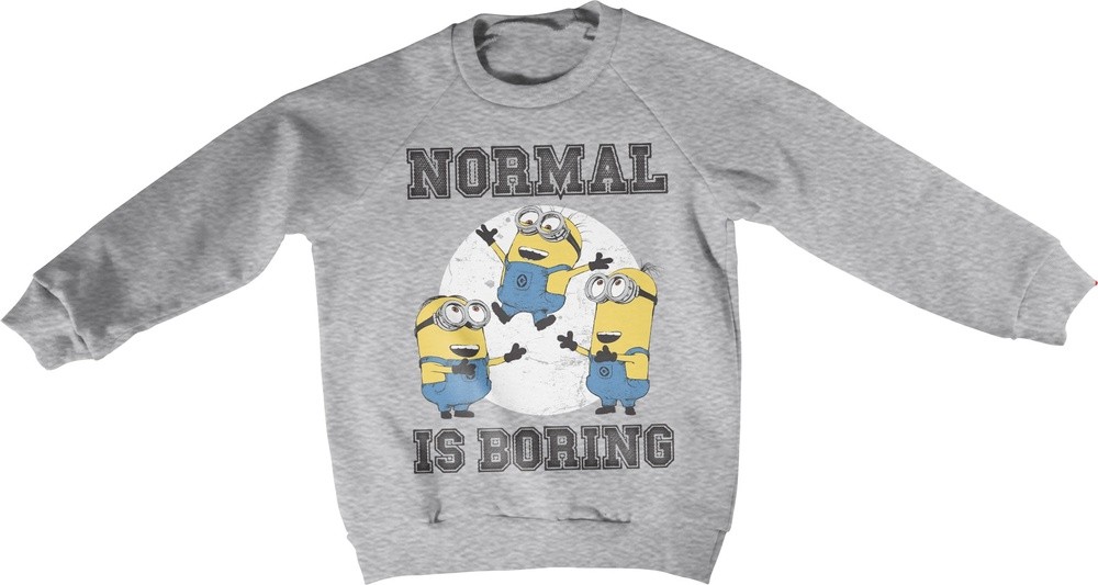 Minions Normal Life Is Boring Kids Sweatshirt Kinder Heather-Grau - Herren / Unisex