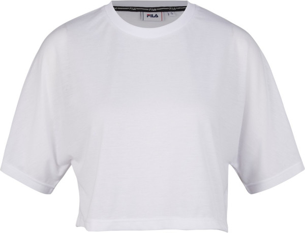 Fila Damen T-Shirt Recanati Cropped Shirt Lucent White