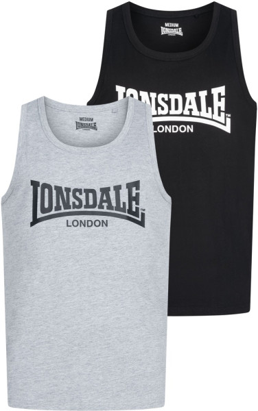 Lonsdale Averham Singlet Normale Passform Doppelpack