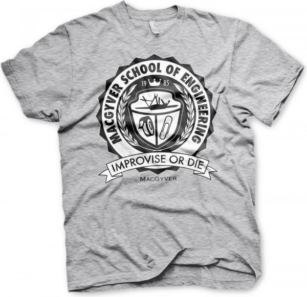 MacGyver School Of Engineering T-Shirt Heather-Grey