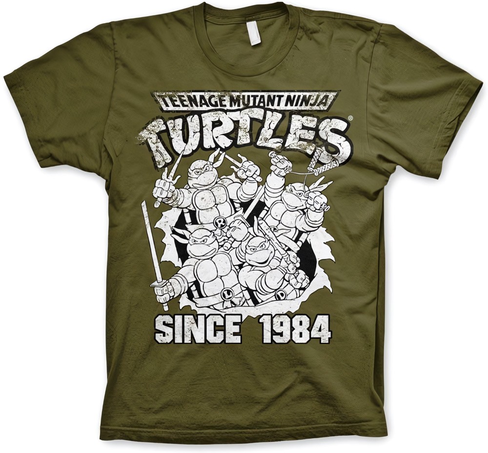 Teenage Mutant Ninja Turtles TMNT Distressed Since 1984 T-Shirt Olive - Herren / Unisex
