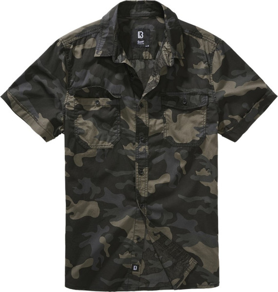 Brandit Herren Hemd Roadstar Shirt shortsleeve Darkcamo