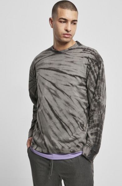 Urban Classics Longsleeve Boxy Tye Dye LS Black/Asphalt