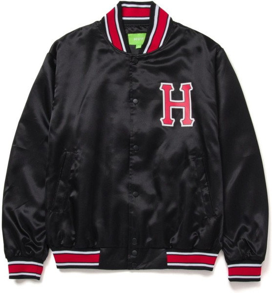 HUF Crackerjack Satin Baseball Jacke JK00372
