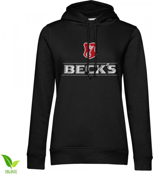 Beck's Washed Logo Girls Hoodie Damen Black