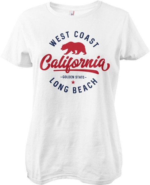 West Coast California Girly Tee Damen T-Shirt White