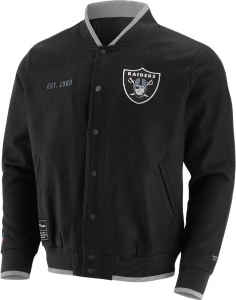 Las Vegas Raiders Jacke Letterman Team Jacket American Football NFL Schwarz