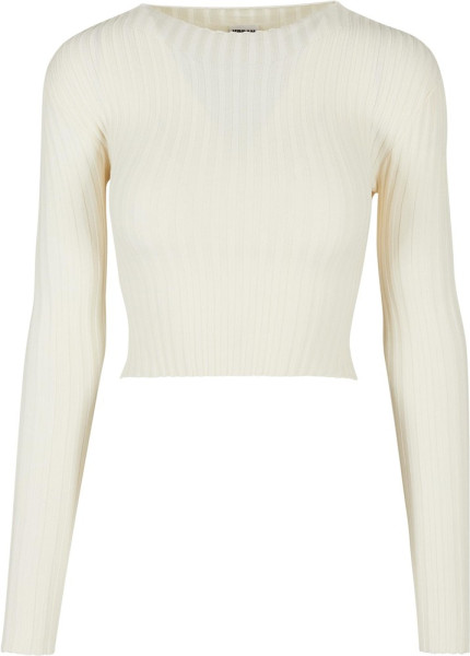 Urban Classics Damen Ladies Short Rib Knit Twisted Back Sweater
