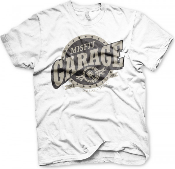 Misfit Garage Piston Sign T-Shirt White
