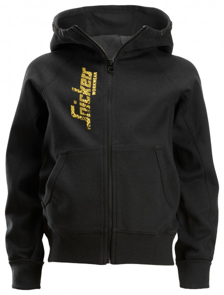 Snickers Junior Logo Reißverschluss Hoodie Schwarz