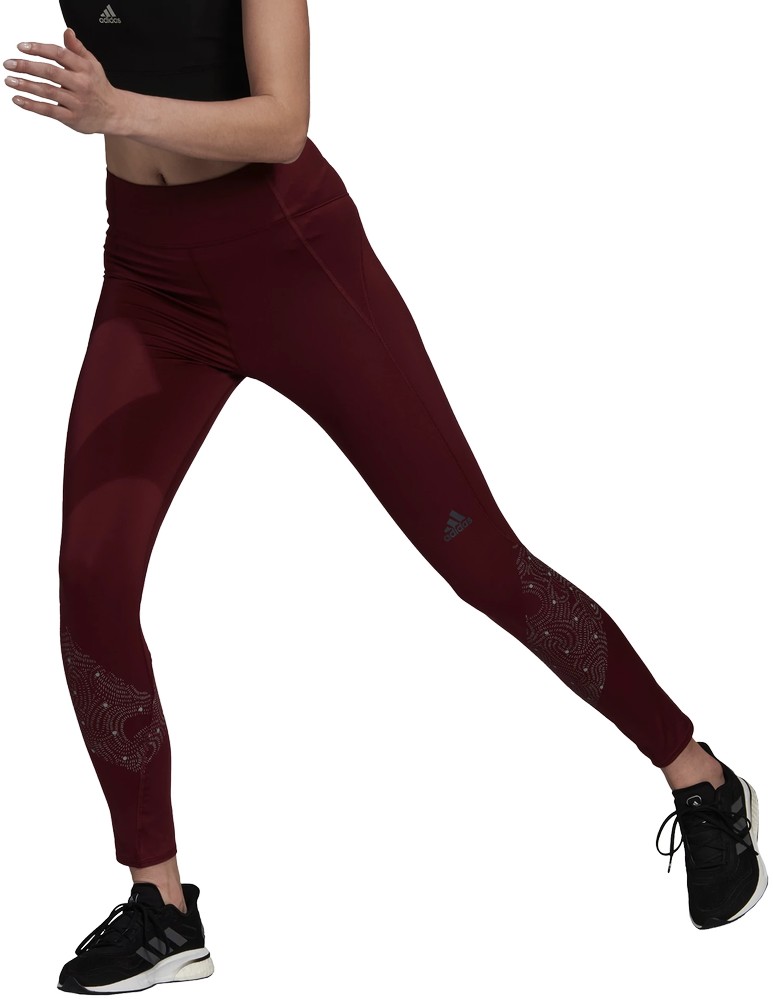 Adidas Damen Sporthose Damen Leggins Own The Run Radically Reflective 7 8 Tights Shadow Red 161124 adidas Sportartikel TOP Brands Marken kustom kult