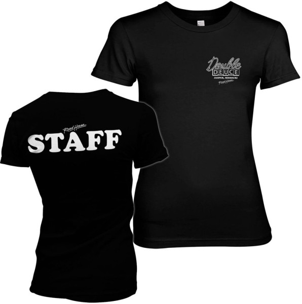 Road House Double Deuce STAFF Girly Tee Damen T-Shirt Black