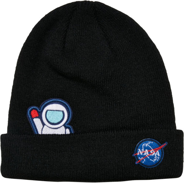 Mister Tee Jungen Mütze Nasa Embroidery Beanie Kids Black