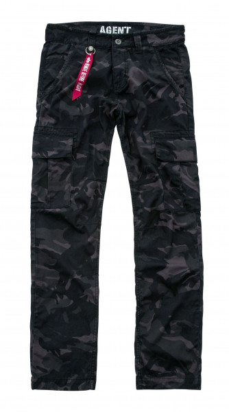 Alpha Industries Agent C Pant Shorts / Hose Black Camo