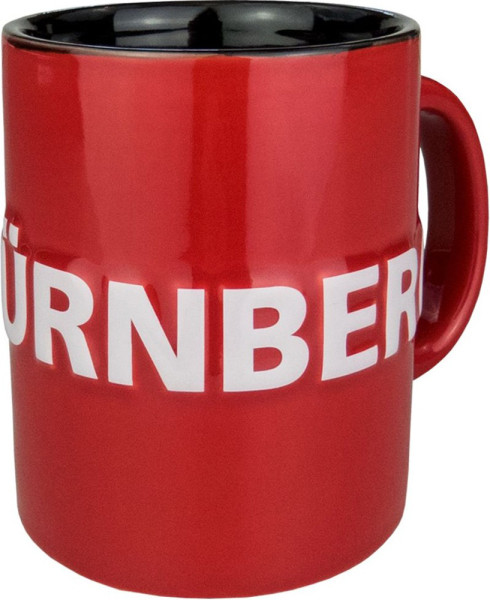 1. FC Nürnberg Tasse Relief Fußball Rot