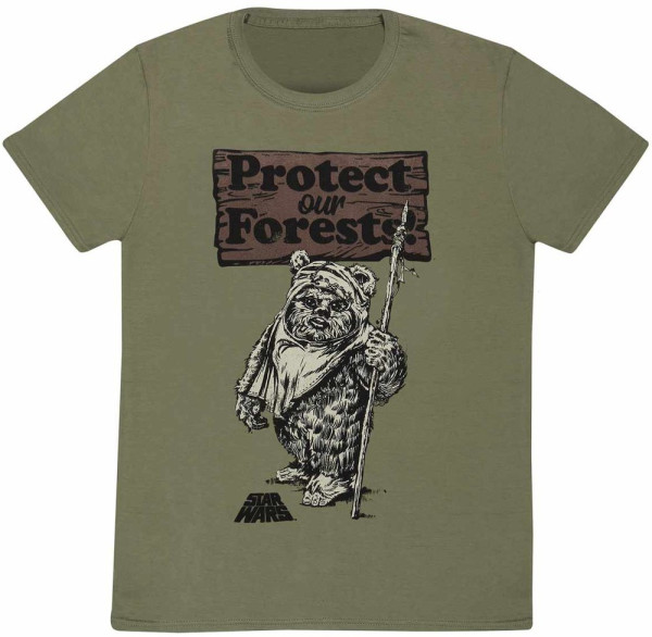 Star Wars - Protect Our Forests (Unisex Khaki T-Shirt) T-Shirt