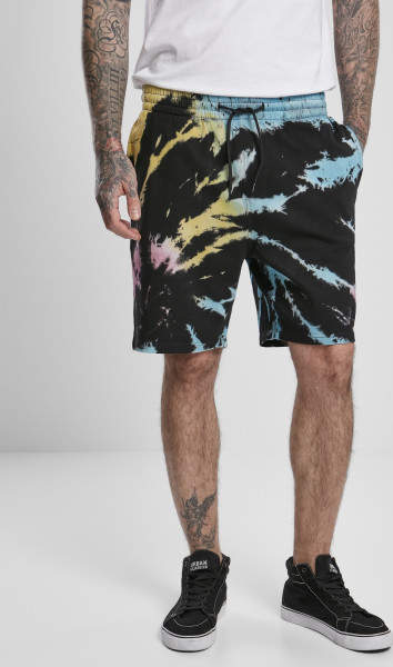 Urban Classics Shorts Tie Dye Sweat Shorts Black