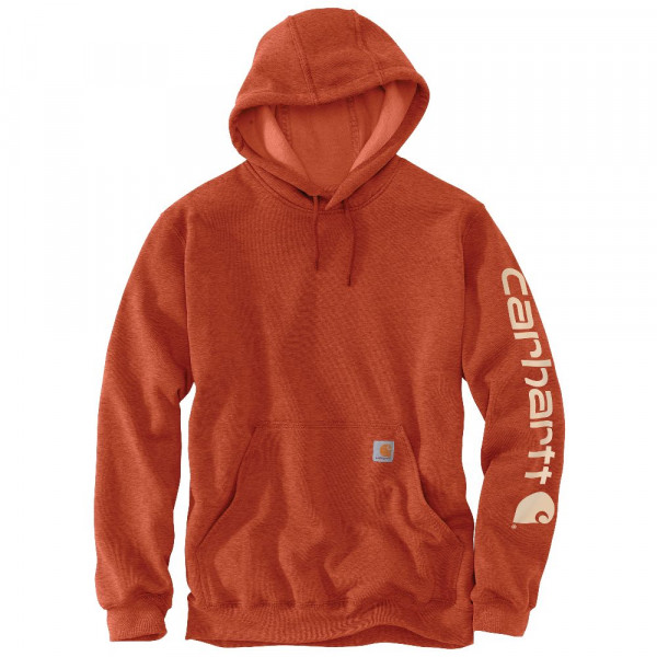 Carhartt Sleeve Logo Hooded Sweatshirt Jasper Heather