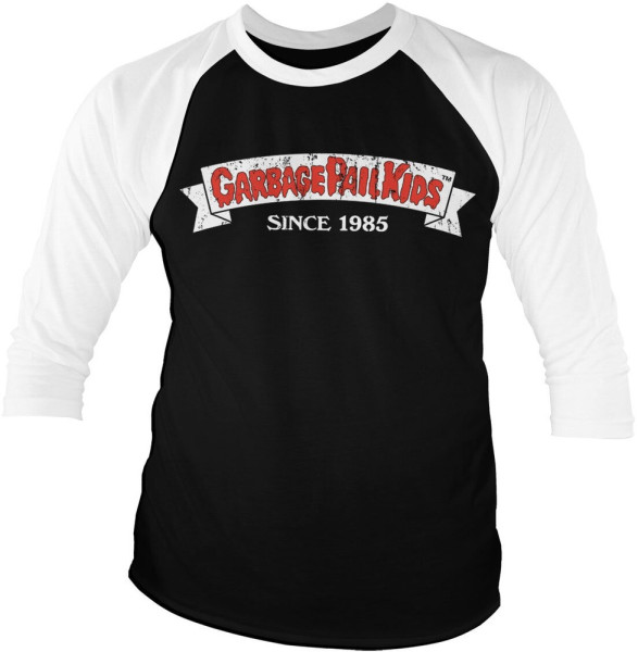 Garbage Pail Kids Since 1985 Baseball 3/4 Sleeve Tee Longsleeve White-Black