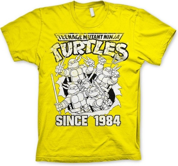 Teenage Mutant Ninja Turtles TMNT Distressed Since 1984 T-Shirt Yellow