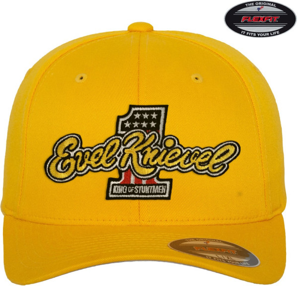 Evel Knievel King Of Stuntmen Flexfit Cap Yellow