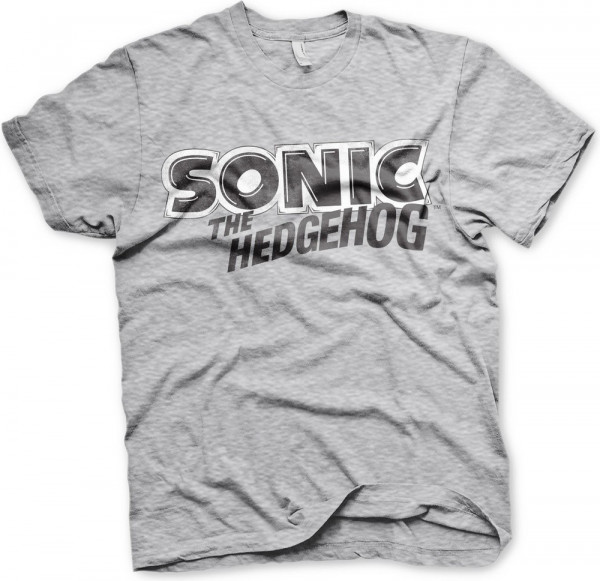 Sonic The Hedgehog Classic Logo Tee T-Shirt Heather-Grey