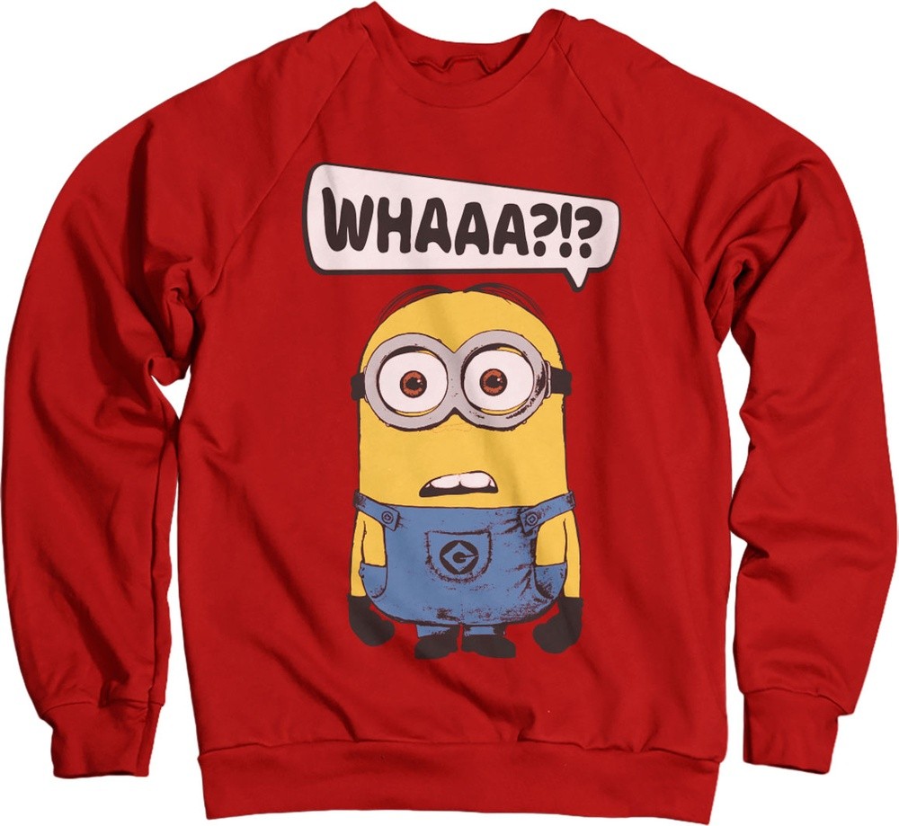 Minions Whaaa?!? Sweatshirt Rot - Herren / Unisex