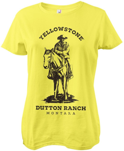 Yellowstone Rancher Girly Tee Damen T-Shirt Yellow