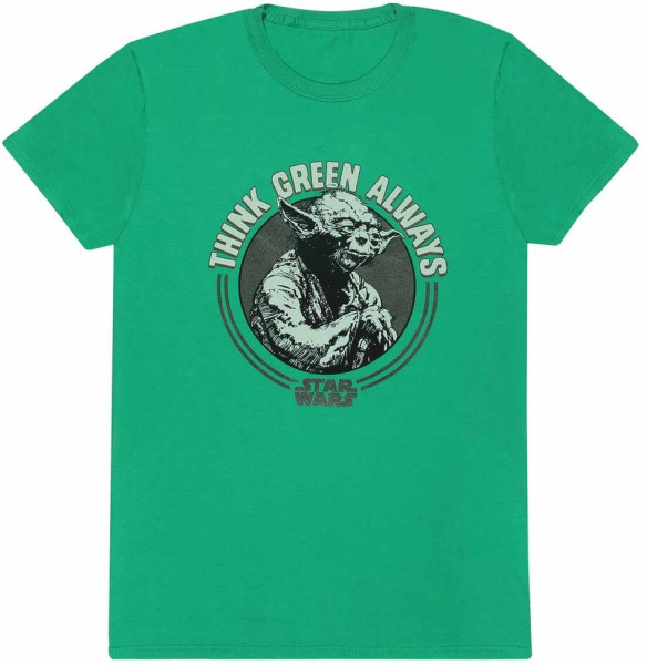 Star Wars - Yoda Think Green (Unisex Green T-Shirt) T-Shirt