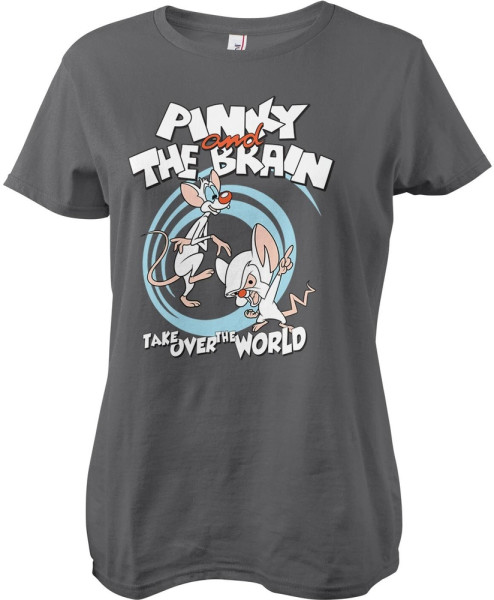 Pinky and the Brain Damen T-Shirt Take Over The World Girly Tee WB-5-PAB001-H73-16