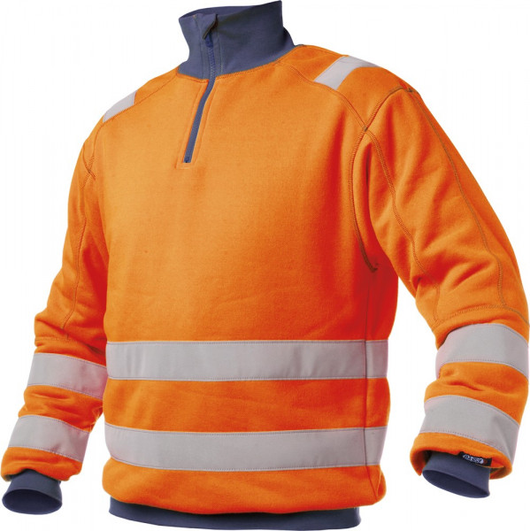 Dassy Warnschutz Sweatshirt Denver PESCO84 Neonorange/Dunkelblau