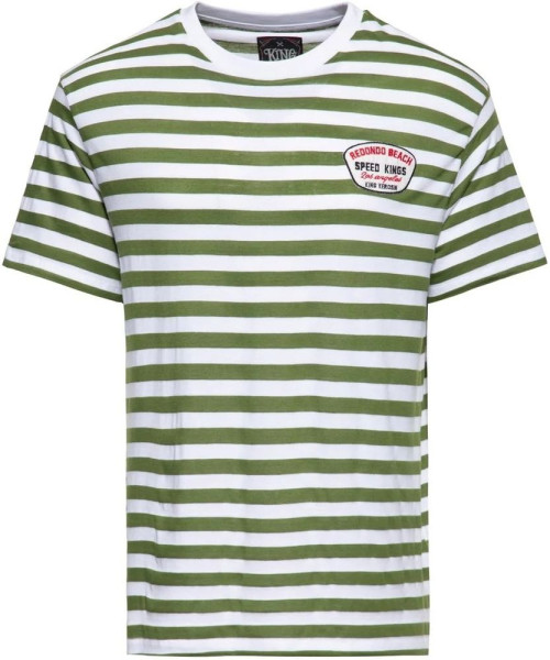 King Kerosin T-Shirt Striped Retro "Redondo Beach" KKU41077