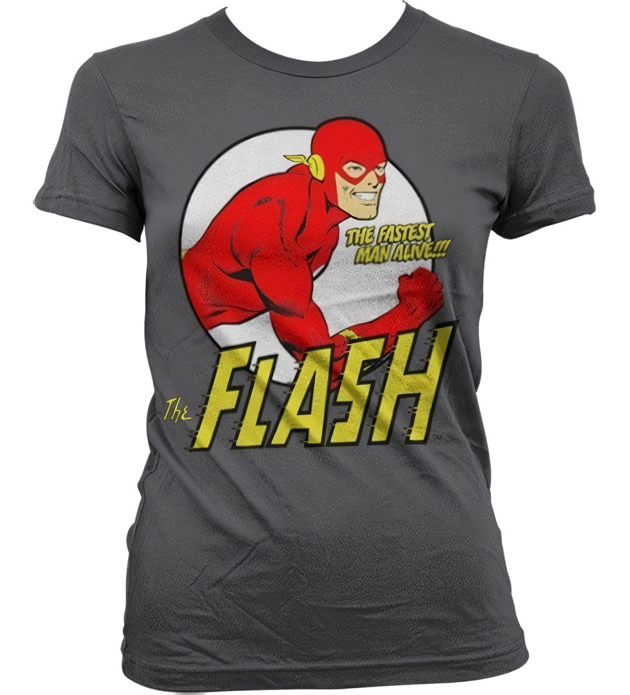 The Flash Fastest Man Alive Girly T-Shirt Damen Dark-Grau - Damen