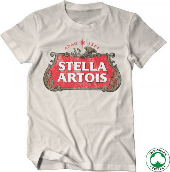 Stella Artois Washed Logo Organic T-Shirt Off-White