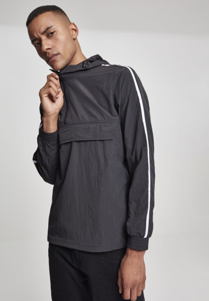 Urban Classics Leichte Jacke Crinkle Nylon Pull Over Jacket Black/White