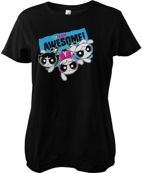 Power Puff Girls Damen T-Shirt Powerpuff GirlsTeam Awesome Girly Tee WB-5-PPG002-DTF845