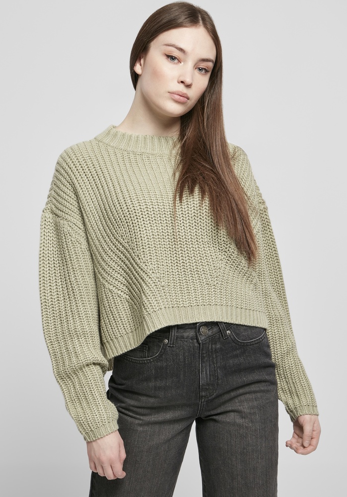 Urban Classics Damen Sweatshirt Ladies Wide Oversize Sweater Softsalvia - Damen