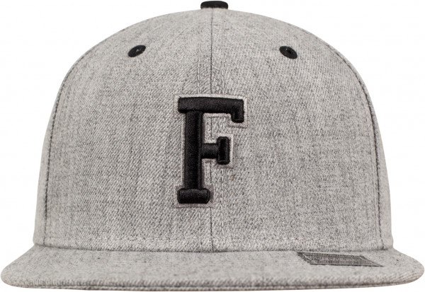 MSTRDS Cap F Letter Snapback Heather Grey