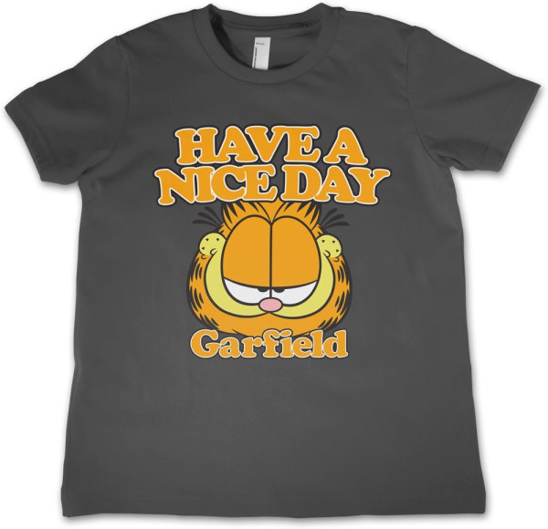 Garfield Have A Nice Day Kids T-Shirt Kinder Dark-Grey