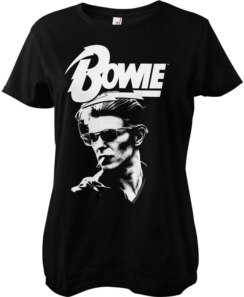 David Bowie Damen Smoking Portrait Girly Tee PS-5-DBO007-H69-16 - Damen