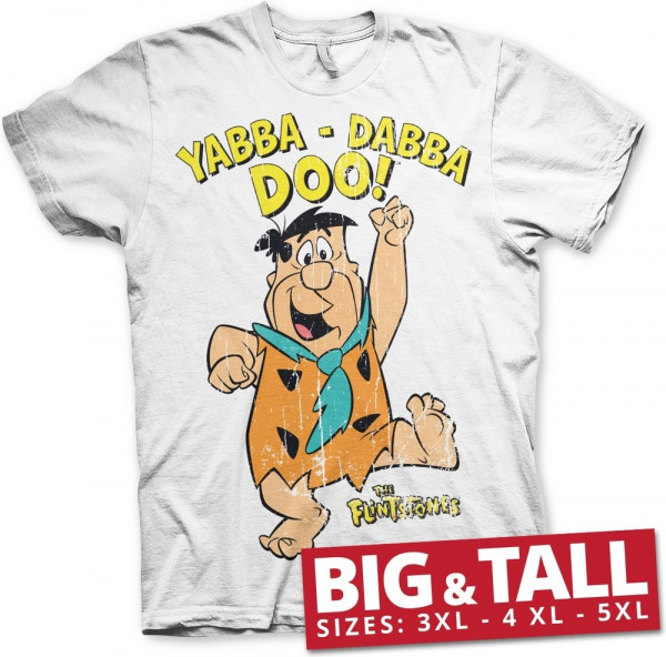 The Flintstones Yabba-Dabba-Doo Big & Tall T-Shirt White