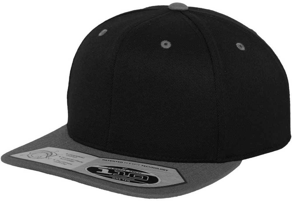 Flexfit Cap 110 Fitted Snapback Schwarz/Grau - Herren / Unisex