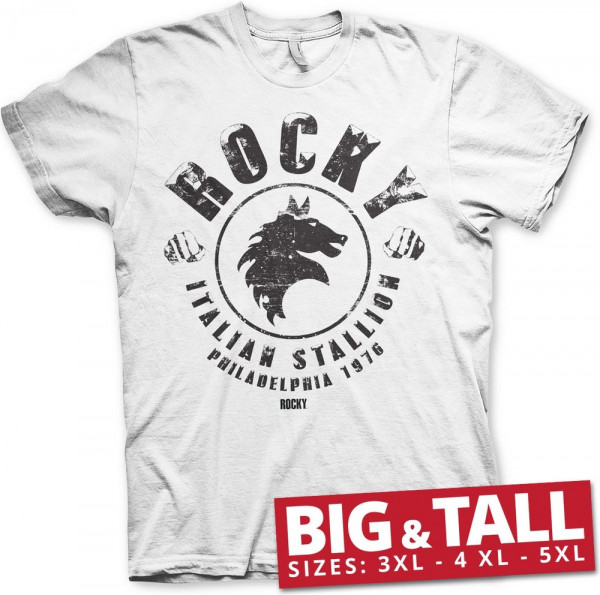 Rocky Italian Stallion Big & Tall T-Shirt White