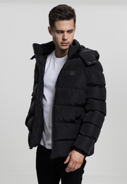 Urban Classics Jacket Hooded Puffer Jacket Black