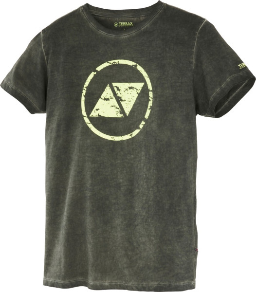 Terrax Workwear T-Shirt Dunkelgrün/Limette