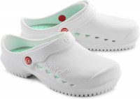 Schu'zz Schuzz Damen Clog Berufsschuhe PROTEC Femme uni Blanc & Aqua / Weiß Schu'zz Schuzz Damen Clog Berufsschuhe PROTEC Femme uni Blanc & Aqua / Weiß